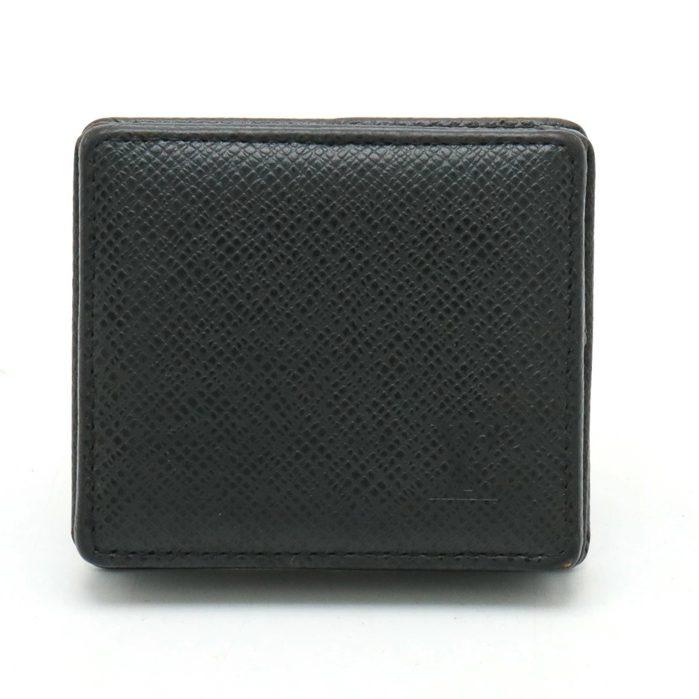 LOUIS VUITTON Taiga Portemonnaie Boite Wallet Leather Calfskin Ardoise Black